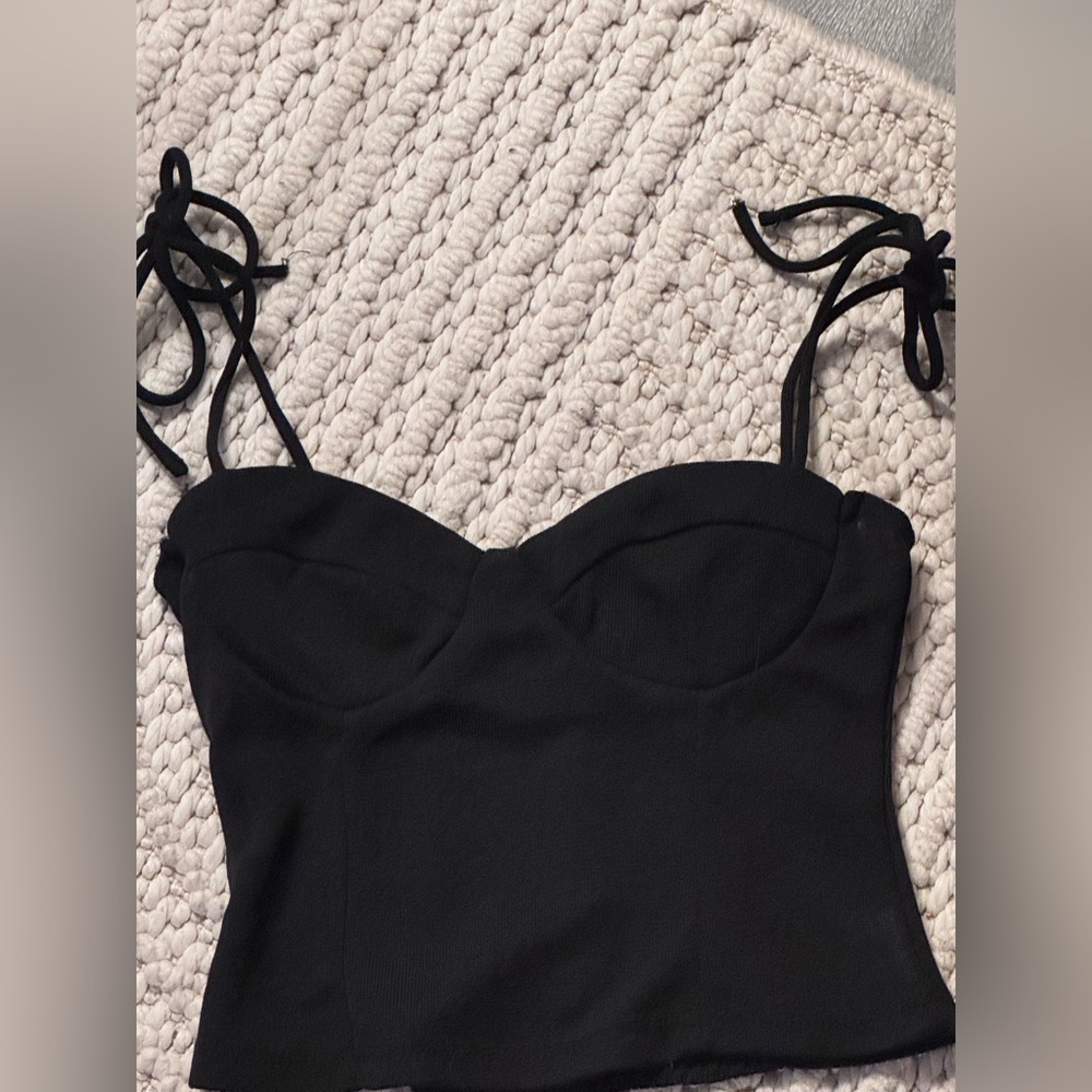Princess Polly Black with Tie Straps